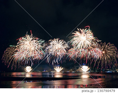Firework in summertime in Taiwan. Firework in summertime in Taiwan. 130798479