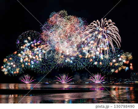 Firework in summertime in Taiwan. Firework in summertime in Taiwan. 130798490