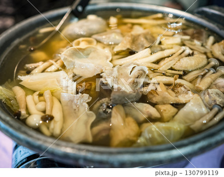 Golden Chicken Soup with Mushrooms Golden Chicken Soup with Mushrooms 130799119