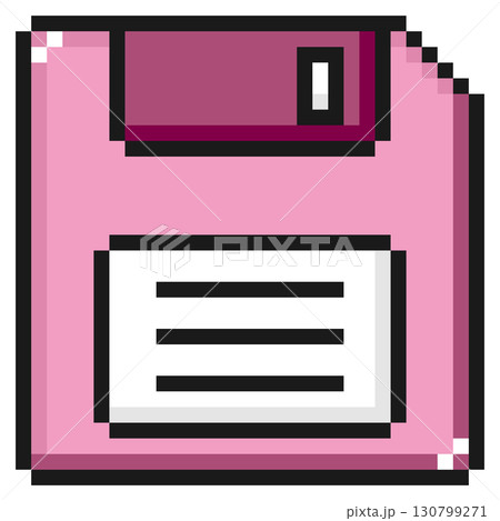 ドット絵小物 カラフルなフロッピーディスク (1) 130799271