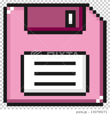 ドット絵小物 カラフルなフロッピーディスク (1) 130799271