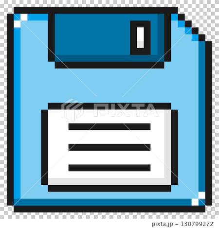 ドット絵小物 カラフルなフロッピーディスク (2) ドット絵小物 カラフルなフロッピーディスク (2) 130799272