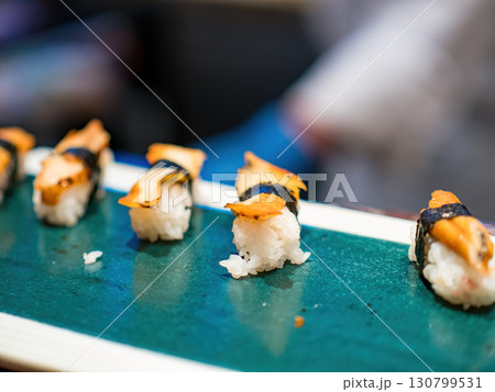 delicious Sushi in buffet restaurant delicious Sushi in buffet restaurant 130799531