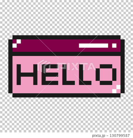ドット絵小物 ミニブラウザ HELLO (1) 130799587