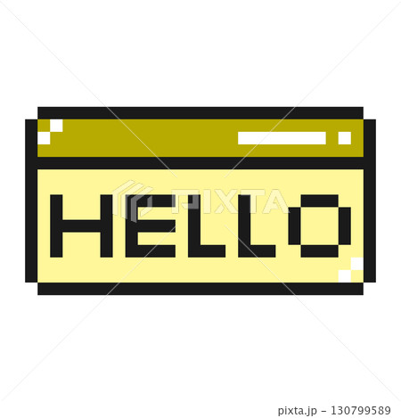 ドット絵小物 ミニブラウザ HELLO (3) ドット絵小物 ミニブラウザ HELLO (3) 130799589