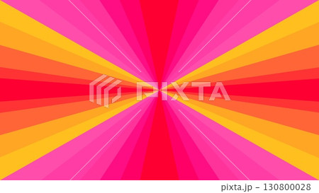 幾何学模様　三角形　放射状　グラデーション　オレンジ色　ピンク 130800028