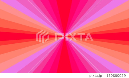 幾何学模様　三角形　放射状　グラデーション　オレンジ色　ピンク 130800029