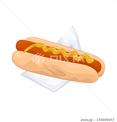 Illustration of hotdog Illustration of hotdog 130800043