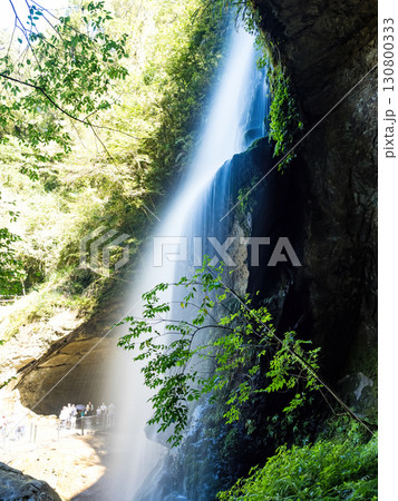 Nantou, Taiwan - October 18 : Beautiful view of Songlong Waterfall at Sun-Link-Sea Vacation Resort on October 18,2024 in Nantou, Taiwan. Nantou, Taiwan - October 18 : Beautiful view of Songlong Waterfall at Sun-Link-Sea Vacation Resort on October 18,2024 in Nantou, Taiwan. 130800333