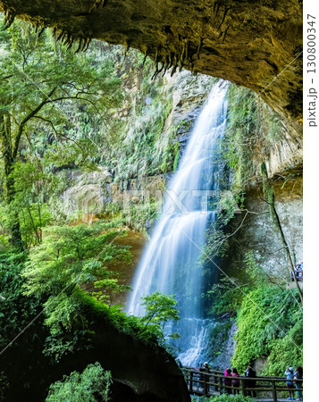 Nantou, Taiwan - October 18 : Beautiful view of Songlong Waterfall at Sun-Link-Sea Vacation Resort on October 18,2024 in Nantou, Taiwan. Nantou, Taiwan - October 18 : Beautiful view of Songlong Waterfall at Sun-Link-Sea Vacation Resort on October 18,2024 in Nantou, Taiwan. 130800347