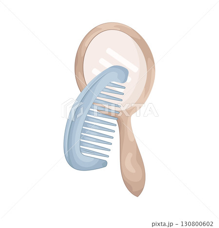 Illustration of Comb and mirror 130800602