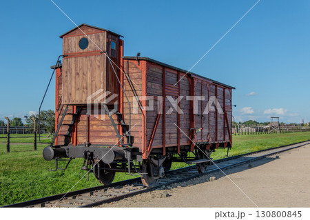 Auschwitz Birkenau Concentration and Extermination Camp. Train car 130800845