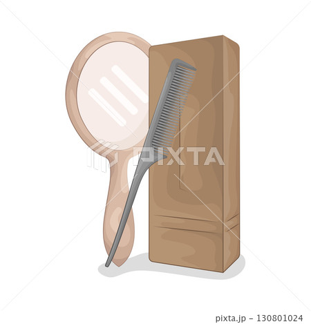 Illustration of Comb and mirror  130801024