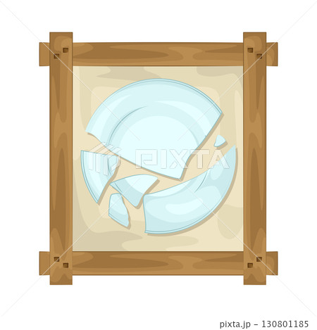 Illustration of Broken plate Illustration of Broken plate 130801185