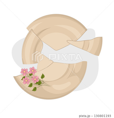 Illustration of Broken plate  130801193