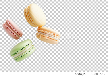 Assortment of small colorful in different flavors and textures floating mid air on a plain light colored background with ample copy space Assortment of small colorful in different flavors and textures floating mid air on a plain light colored background with ample copy space 130801557