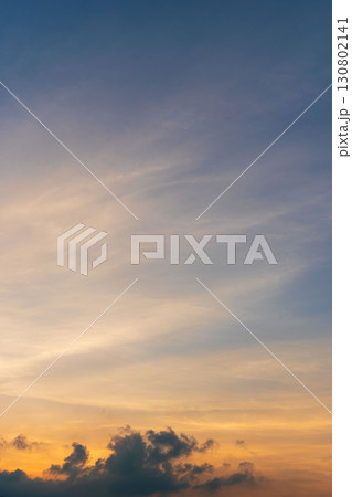 夏の空　夕暮れの時の空と雲178 130802141