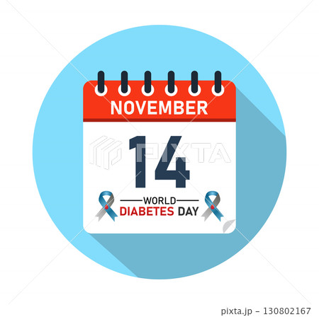 World Diabetes Day November 14 Calendar Graphic Design 130802167