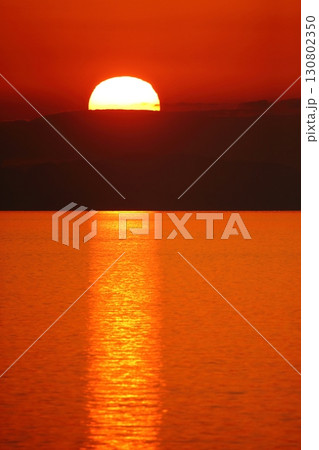 荒尾市 有明海 海岸 元旦の夕暮れ、 荒尾市 有明海 海岸 元旦の夕暮れ、 130802350
