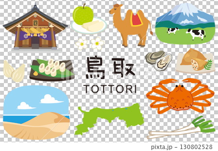 Tottori Prefecture Tourist Attractions Specialty Products Material Set 130802528