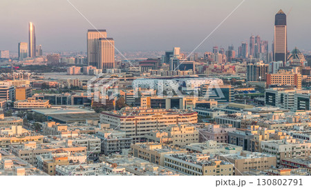Aerial view of neighborhood Deira with typical buildings timelapse, Dubai, United Arab Emirates Aerial view of neighborhood Deira with typical buildings timelapse, Dubai, United Arab Emirates 130802791