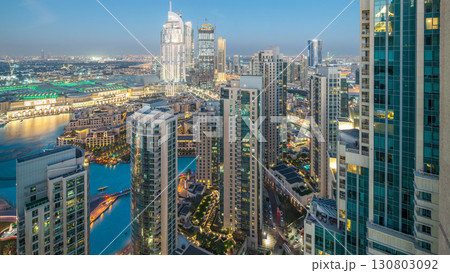 Dubai downtown day to night timelapse Dubai downtown day to night timelapse 130803092