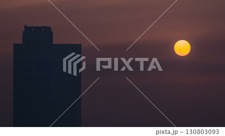 Foggy morning sunrise in downtown of Dubai timelapse. Foggy morning sunrise in downtown of Dubai timelapse. 130803093