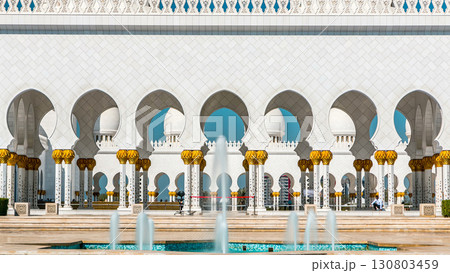 Sheikh Zayed Grand Mosque timelapse located in Abu Dhabi - capital city of United Arab Emirates. Sheikh Zayed Grand Mosque timelapse located in Abu Dhabi - capital city of United Arab Emirates. 130803459