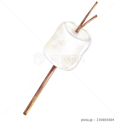 Watercolor clip art hand drawn marshmallow watercolor Watercolor clip art hand drawn marshmallow watercolor 130803884