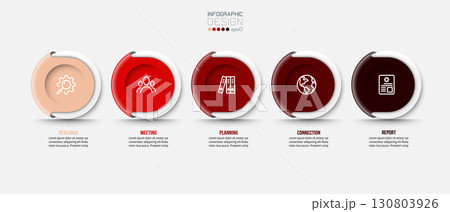 Business concept infographic template with option. 130803926