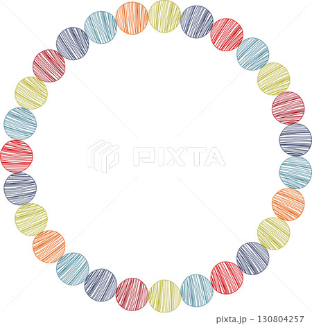 Doodle frame for text. Modern Art graphics for hipsters. Colorful stylish geometric empty frame 130804257