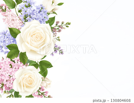 シックな花の装飾の絵葉書 130804608