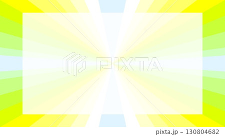 幾何学模様　フレーム　ホワイトスペース　放射状　三角形　グリーン　水色 130804682