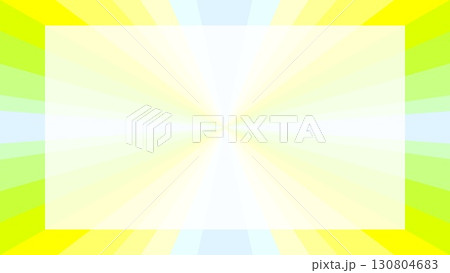 幾何学模様　フレーム　ホワイトスペース　放射状　三角形　グリーン　水色 130804683