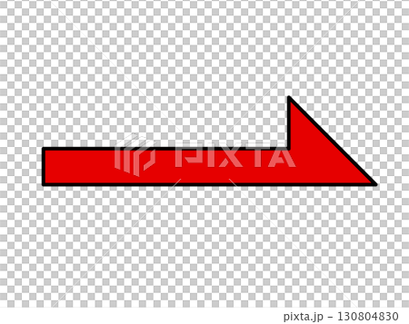 Rightward red half arrow (long) Rightward red half arrow (long) 130804830