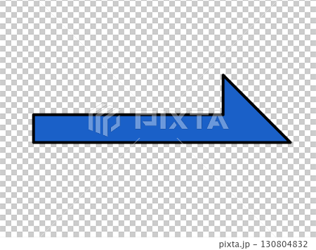 Rightward blue half arrow (long) Rightward blue half arrow (long) 130804832