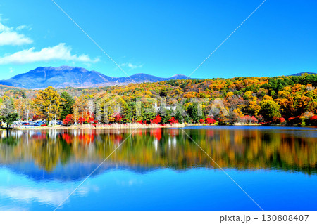 蓼科湖より北八ヶ岳方面を望む(長野県茅野市)【2024.11】 130808407