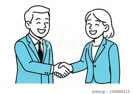 ビジネス_握手のイラスト8 130809213