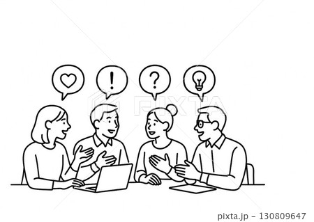 ビジネス_ブレインストーミング4 130809647