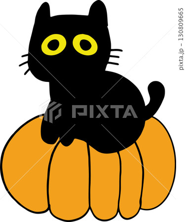 The Black cat for Halloween or holiday concept The Black cat for Halloween or holiday concept 130809665