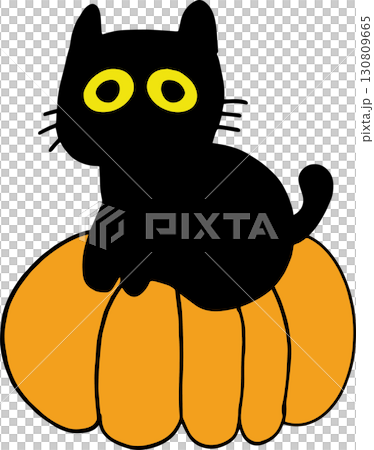 The Black cat for Halloween or holiday concept The Black cat for Halloween or holiday concept 130809665