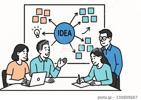 ビジネス_ブレインストーミング25 ビジネス_ブレインストーミング25 130809887