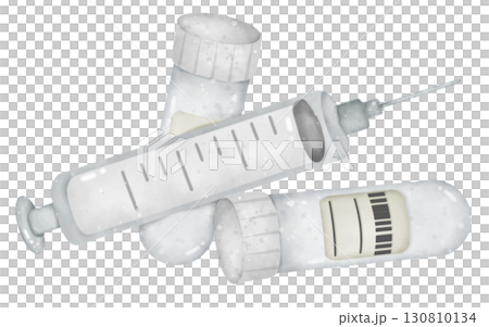 syringe isolated on white background 130810134