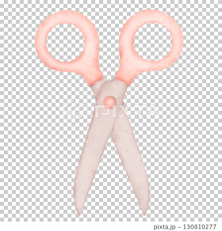 scissors cartoon watercolor 130810277