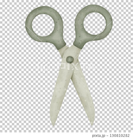 scissors cartoon watercolor 130810282