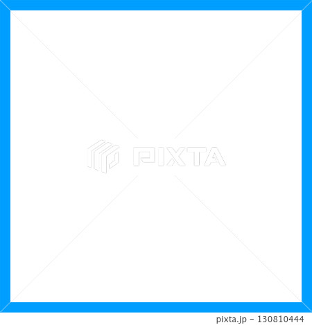 シンプルな青い正方形のフレーム。使いやすい シンプルな青い正方形のフレーム。使いやすい 130810444