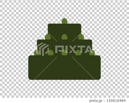 Illustration of a whole cake (matcha) icon 130810464