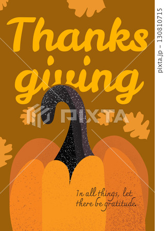 Thanksgiving celebration with warm colors and creative pumpkin design for gratitude Thanksgiving celebration with warm colors and creative pumpkin design for gratitude 130810715