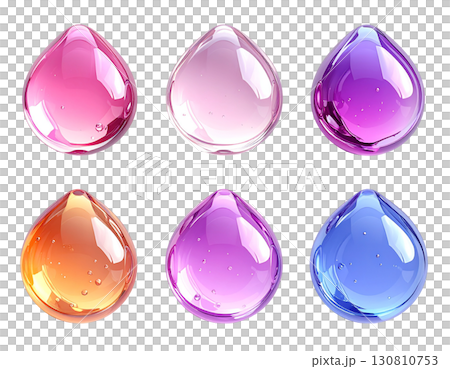 光澤液滴套裝，不規則有機形狀，保濕美容設計材料 130810753