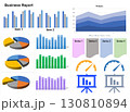 A set of graph oie chart and clipart for business report  130810894
